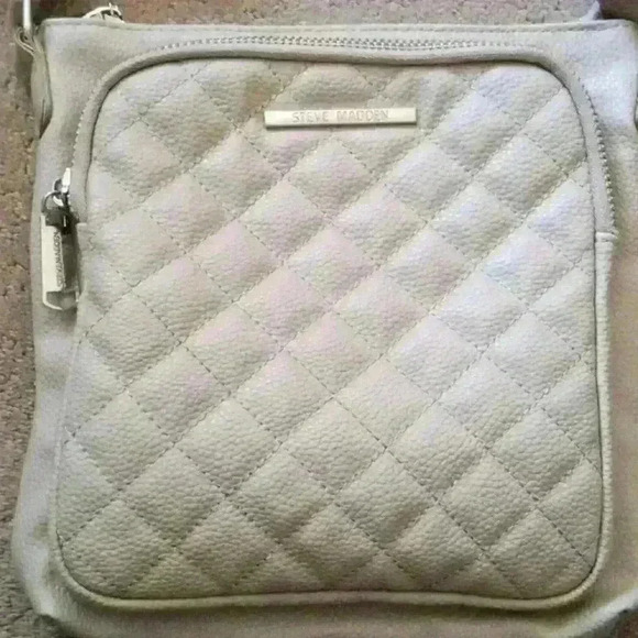 STEVE MADDEN BEIGE QUILTED CROSSBODY‎ BAG - Picture 4 of 15